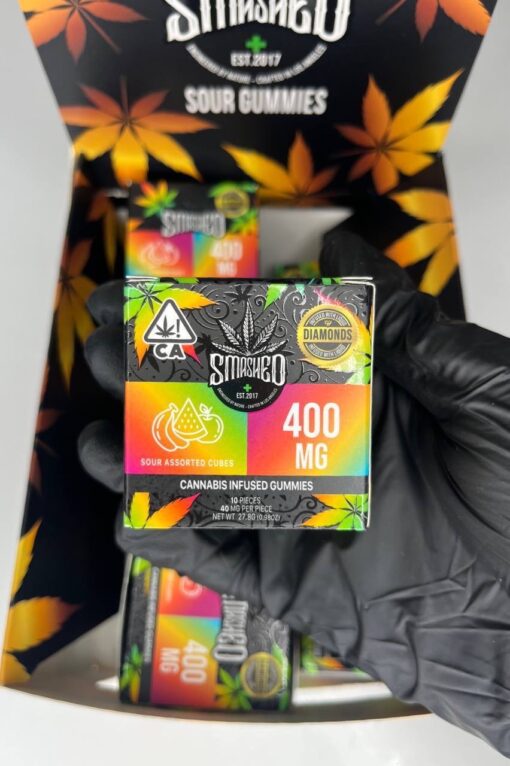 smashed cannabis infused gummies